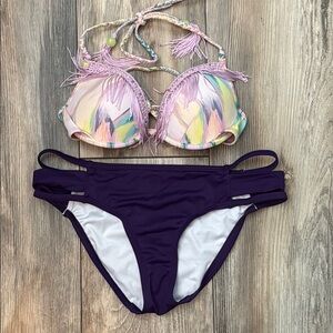 PINK Victoria's Secret Purple Bikini Bottom & VS Bikini Top